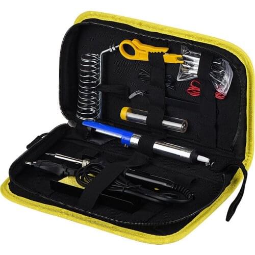 Soldering Iron Kits 80W 220V LCD Adjustable Temperature Digital Multimeter Wires 908S Solder Iron Tips Welding Rework Tools