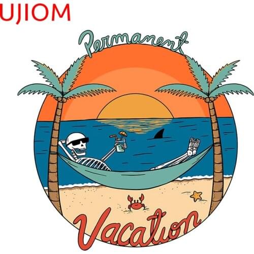 UJIOM Wall Stickers Permanent Vacation Wallpaper Decoration Bedroom Waterproof Sticker Accessories Room Home Decor Art PVC Decal