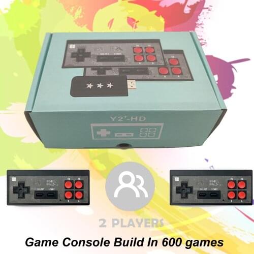 New USB Wireless Handheld TV Video Game Console Build In 600 Classic Game 8 Bit Mini Video Console Support AV/HDMI Output