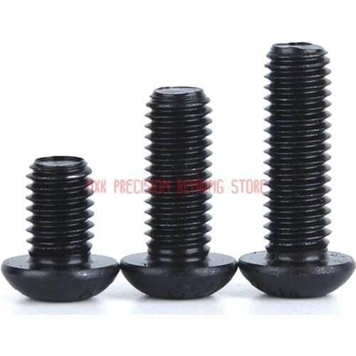 2019 New Drywall Parafuso Parafusos 10pcs 12.9 Grade M3 M4 M5x6/8/10/12/16/20/25 Mm Black Hexagon Socket Head Screws Round Cup