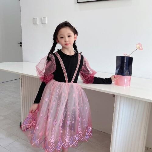 Girls Clothes 2021 New Summer Princess Dresses Long Sleeve Kids Dress Unicorn Party Girls Dresses Children Clothing 3-8Y