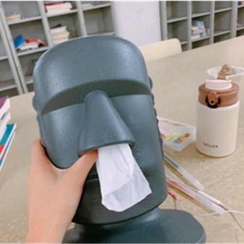 Uncovered Plastic Portrait Mode Personality Portrait Mode Nasal Confucius Paper Box Desktop