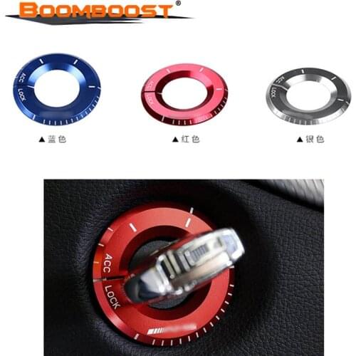 Car Ignition Switch Decorative Covers Key Hole Start Ring Sticker FOR Benz a class C GLA C260L 3 colors for choice