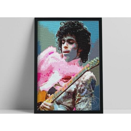 American Singer Prince Poster, Musician Watercolor Portrait Print, Pop Rock Music Star Wall Picture, Handsome Man Wall Stickers