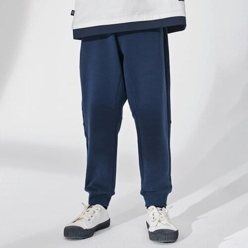 Hollead Boy Girl Cross-Pants Elasticat Waist Casual Trousers One Word Crotch Design Cotton Breathable Children Lothing 4 Colors