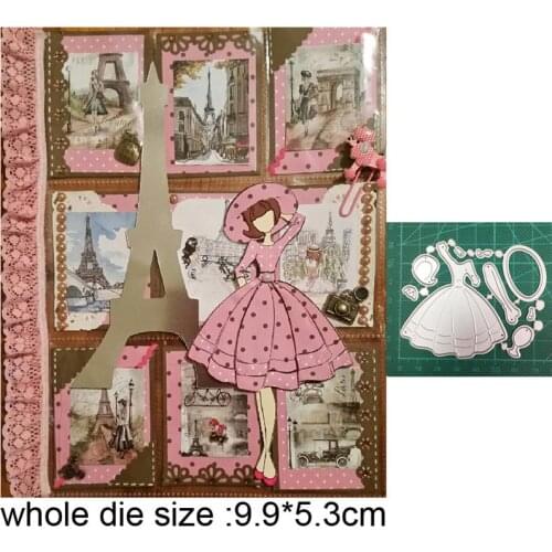 New Dies For 2021 Woman Tower Metal Cutting Dies Stencils Dies For DIY Scrapbooking Dies Embossing Paper Craft Dies Card Making