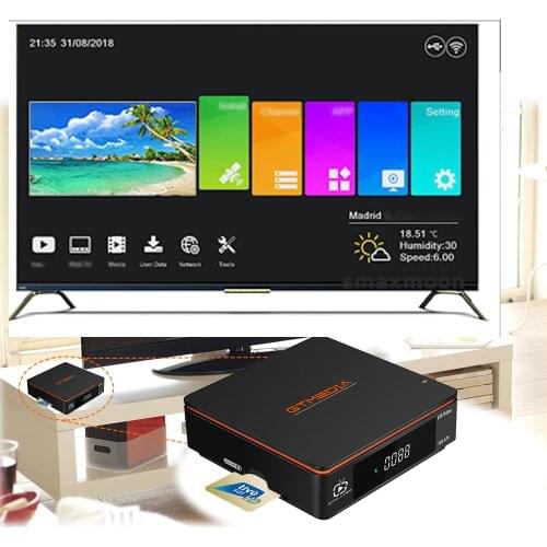 GTmedia V9 Prime Satellite Receptor Support DVB S/S2/S2X Card Xstream Smart Online TV APP Built-in 2.4G WIFI v9 super