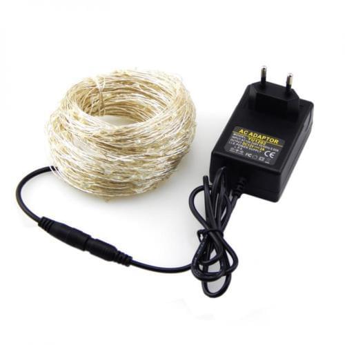 200LEDs 20M Silver Wire Starry dimmable vine moon String Lights Wedding Christmas Festival Lamp Garden Garland decor+DC Adapter