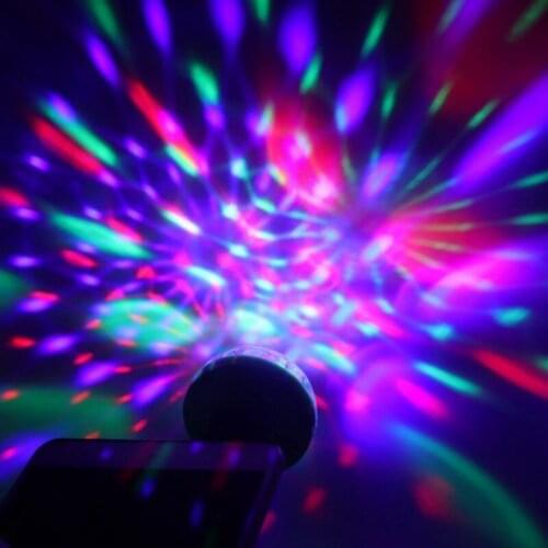 5W Colorful Voice Control Auto Rotating RGB LED Bulb Mini Stage Light Party Lamp Disco for Home Decoration Atmosphere light