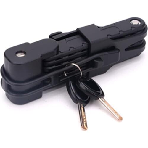 Bicycle Lock Anti-theft Cycling MTB Bike Folding Lock Anti-hydraulic Bike Shear Lock Motorcycle Lock Key Lock Accessories