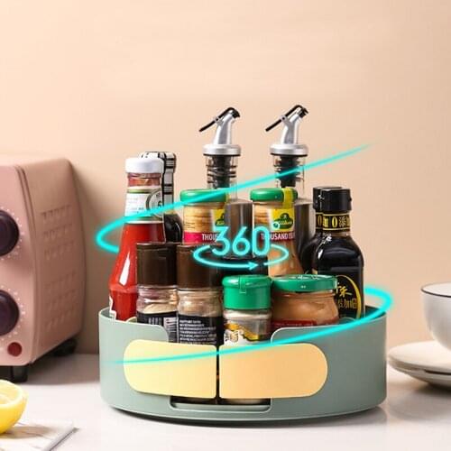 Rotate the kitchen condiment storage rack condiment bottle to store multifunctional soy sauce bottle box condiment