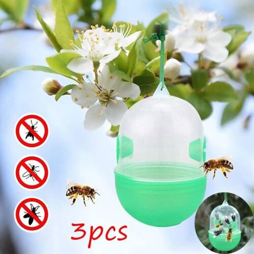 1/3 Pcs Wasp Fly Flies Bee Insects Hanging Trap Catcher Killer No Poison Or Chemical Practical Flies Capture Garden Tools S*70