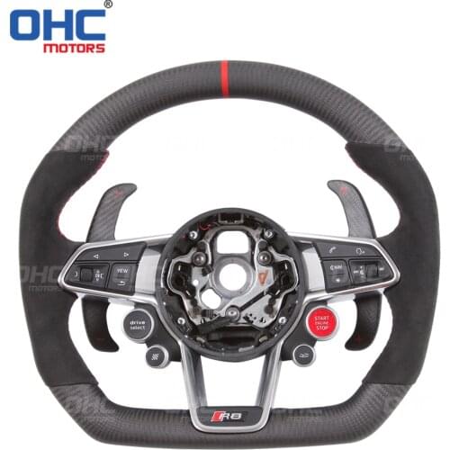 100% Real Carbon Fiber Steering Wheel compatible for A1 A2 A3 A4 A5 S3 S4 RS3 RS4 RS5 RS6 RS7 S line Au-di R8 TT TTRS