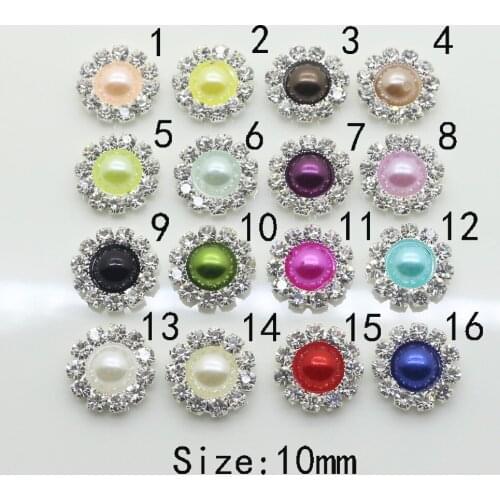 100pc Mini baby pearl children clothing rhinestone button DIY Wedding clothing decorative crafts hair flower center scrapbooking
