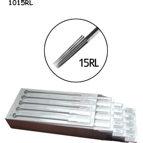 100PCS 15RL Pre-Made Disposable Sterilized Tattoo Needles Round Liner Tattoo Needle for tattoo machine