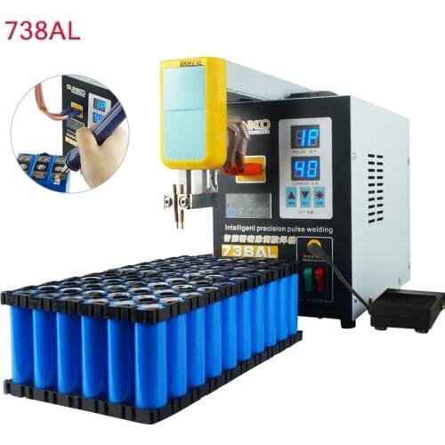 3.6KW SUNKKO 738AL Spot Welder New Upgraded Telescopic Arm Handheld Spot Welding Pen Function 18650 Battery Spot Welding Machine
