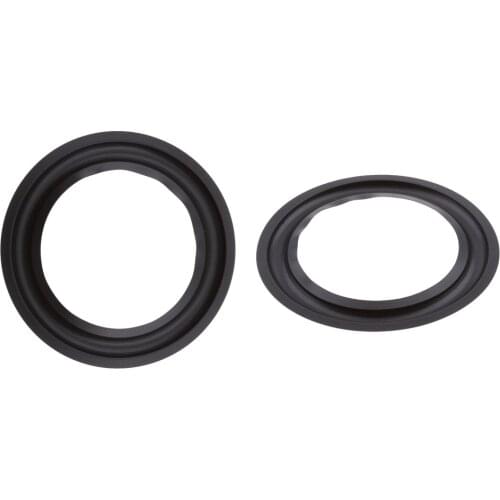 2Pcs 4inch Perforated Rubber Speaker Foam Edge Surround Rings Replacement Parts for Speaker Repair or DIY (Black)