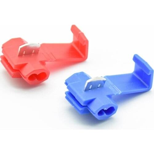 20PCS Red 22-18 AWG Blue 18-14 AWG Scotch Lock Wire Electrical Cable Connectors Quick Splice Terminals Crimp