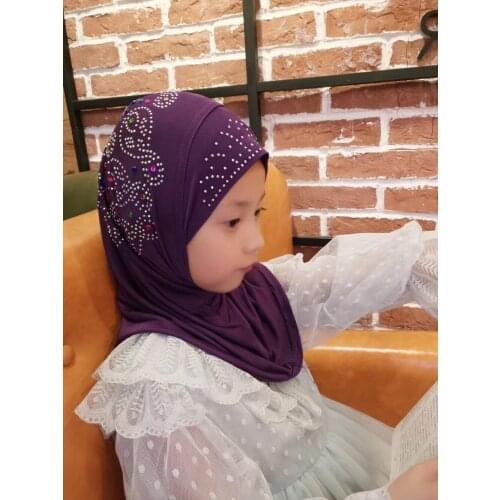24 pieces/lot) assorted colors small girls muslim hijab kids islamic scarf XHGT025