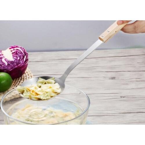 5pcs/set Wood Handle Stainless Steel Non-stick Cooking Utensil Set Spoon Shovel Spatula Ladle Turners Kitchen Utensil Set PK 004