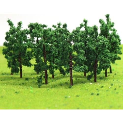 50PCS Iron wire Model Trees 5cm model train TT scale 5020 terrarium miniatures 1:25-1:300 model railroad trees