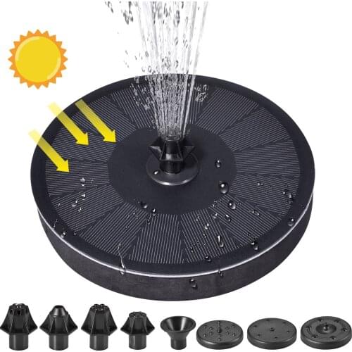 7V 2.2W Solar Fountain Battery Floating Garden Decorative Fountain 7 Water Forms Suitable For Bird Bathtubs And Gardens #W0