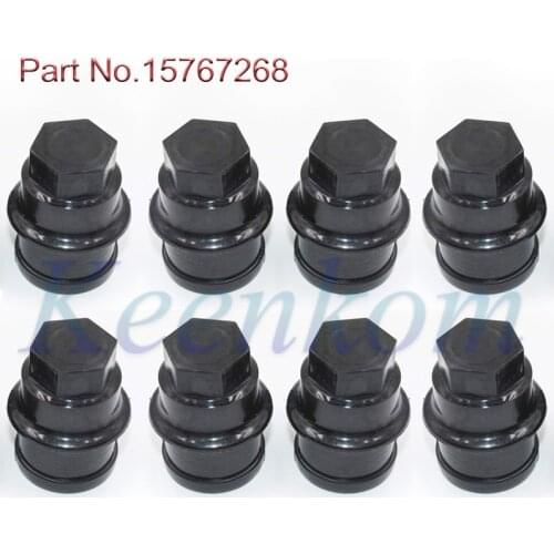 8pcs Black Wheel Lug Nut Cover Cap 12472838 15767268 for Chevrolet GMC Cadillac Truck New