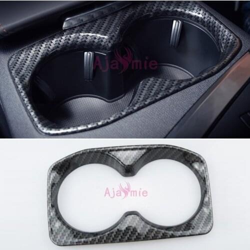 Accessories For Peugeot 5008/3008 2017 2018 Interior Overlay Panel Carbon Fiber Color Water Cup Holder Trim Chrome Car Styling