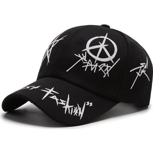 2021 Unisex Baseball Caps Mens Fashion Summer Outdoor Womens Sun Hats Adjustable Graffiti Printing Hip Hop Hat