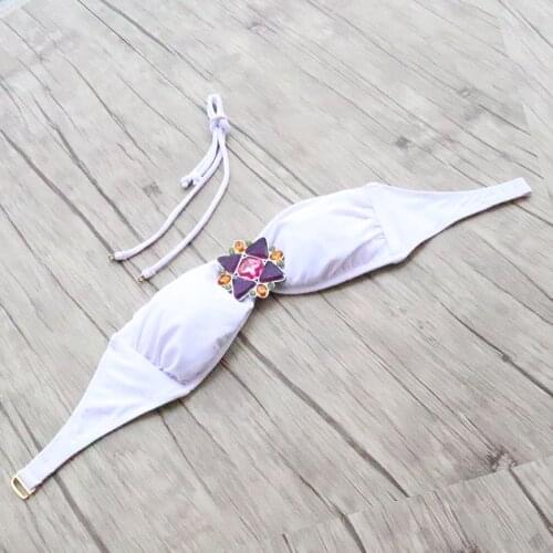 Bikinis Bathing Suits Swimsuit Brazilian Beach girl Swimming suit Female White bikini top Bikini Upper Push up Swimwear