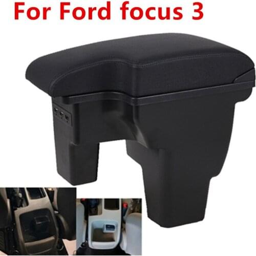 For Ford focus 3 armrest box central Store content focus mk3 armres box with USB interface