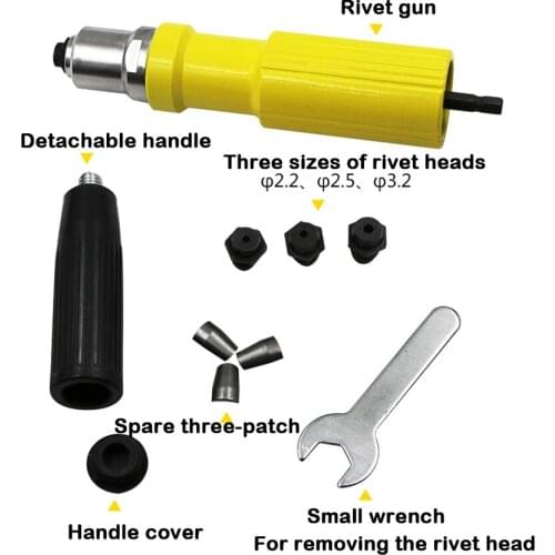 Electric Rivet Nut Gun Riveting Tool Insert nut Replacement Multifunction Nail Gun Auto Rivet Cordless Riveting Drill Adaptor