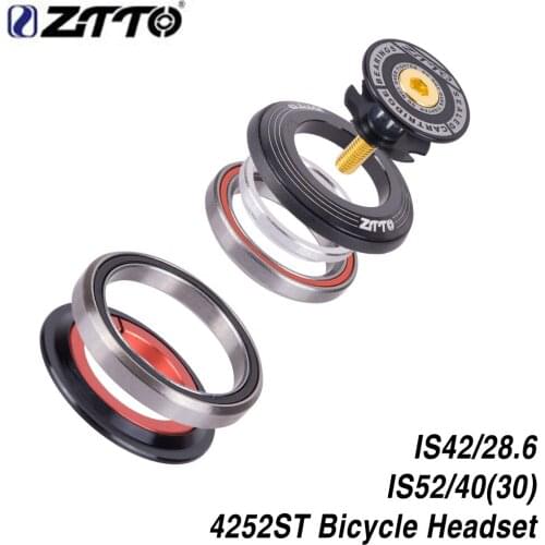 MTB Bike Road Bicycle Headset 42 41.8 52mm 1 1/8" 1 1/2" Tapered Straight fork Integrated Angular Contact Bearing 4252ST