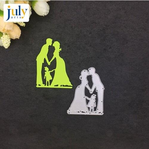 Julyarts Cutting Dies Lovers Family Design Crafts Layering Stencil for Painting Scrapbooking Embossing Paper Cards Template Tool