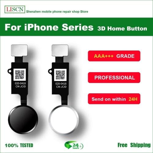 Jc-jcid-botón de inicio 3D, compatible con iPhone 7, 7plus, 8, 8plus, cable suave de huella digital táctil universal, botón de r