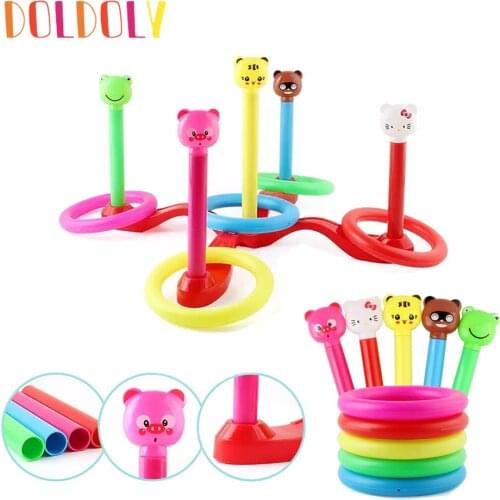 Cartoon Animal Hoop Ring Toss Plastic Ring Toss Quoits Throwing Ferrule Garden Game Pool Toy Outdoor Fun Set Toys For Children