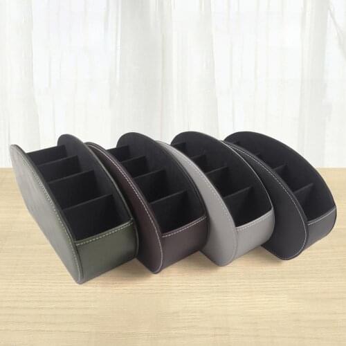 Leather Storage Container Box For Remote Control Household Organizer