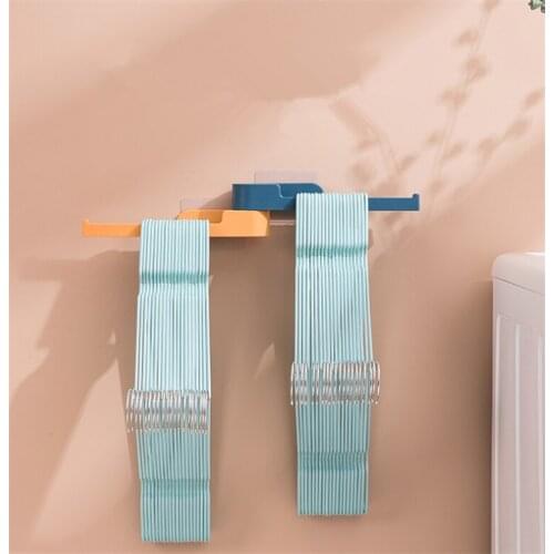 Multi-port Clothes Hangers Rack Multifunction Plastic Clothes Drying Towel Hanger Bar Space Saving Organizer