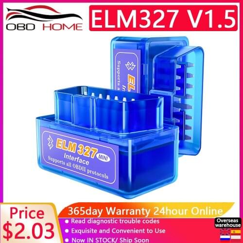 OBD2 Mini ELM327 V1.5 Auto Scanner ELM 327 v1.5 v2.1 Bluetooth OBD2 for Android Torque OBD2 Car Vehicle Scan Diagnostic Tool