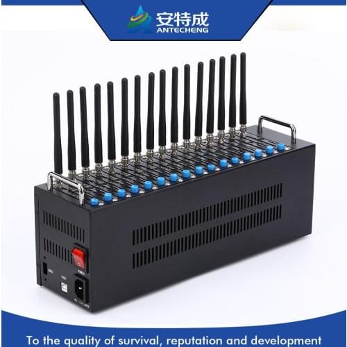 Bulk SMS 16 port modem pool, Wavecom Q2406B gsm 16 port sms modem pool, multi sim 16 port modem pool support AT command