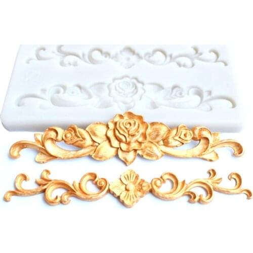 Embossed lace silicone mold DIY fondant mold clay, gypsum, resin mold decoration craft mold