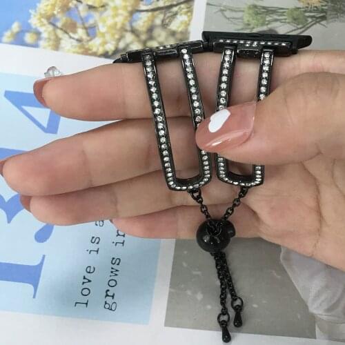 Women Diamond strap for apple Watch band 40mm 44mm 38mm 42mm Stainless Steel strap iwatch Bracelet apple watch 5 4 3 se 6