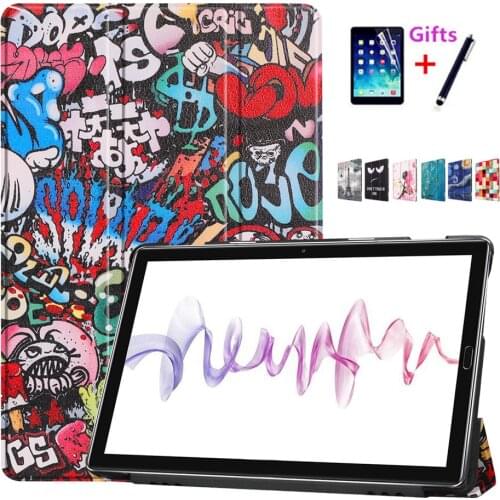 Smart Case for Huawei Mediapad M6 10.8" Cover for Huawei mediapad M6 10.8"(PRO) 2019 Funda Magnetic Folding Stand Shell+film+pen