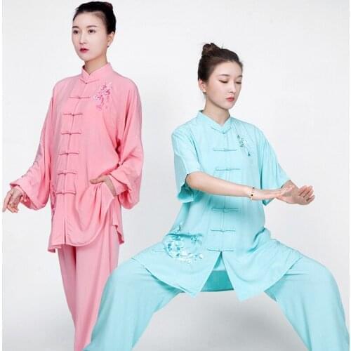 Women Men Traditional Chinese Clothing Linen Wushu Tai Chi Exercise costume Men Women KungFu martial art Uniform Suit outfits