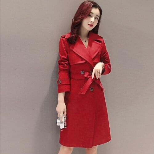Casaco Feminino Ladies Trench Coat Women Plus Size Abrigo Mujer Womens Trench Coats Slim Long Coat Double Breasted KJ121