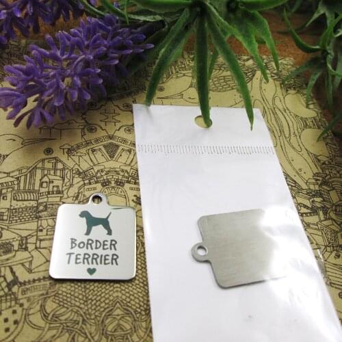 20pcs--"Border Terrier"dog lover stainless steel charms more style for choosing DIY Charms pendants for necklace