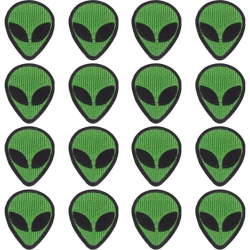 Prajna 10PCS Alien UFO Iron On Patches On Clothes Embroideried Patches For Clothing Thermoadhesive Patches DIY Applique Stickers