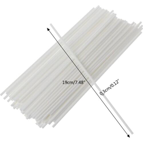100Pcs 19cmx3mm Fiber Sticks Diffuser Aromatherapy Volatile Rod for Home Fragrance Diffuser Home Decoration Sep. 12