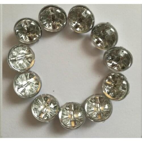 11.5mm/13mm White Clear Rhinestone Resin Sewing Buttons Flatback Round Crystal Clothing Dress Scrapbook Craft Button 100pcs