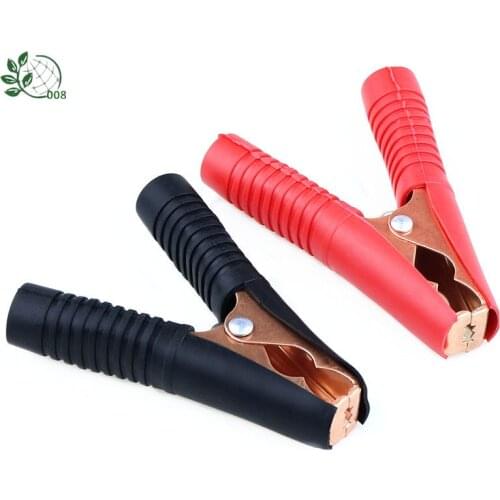 2pcs Hot Car Alligator Clips Battery Clamps Crocodile Clip 100A Red+Black